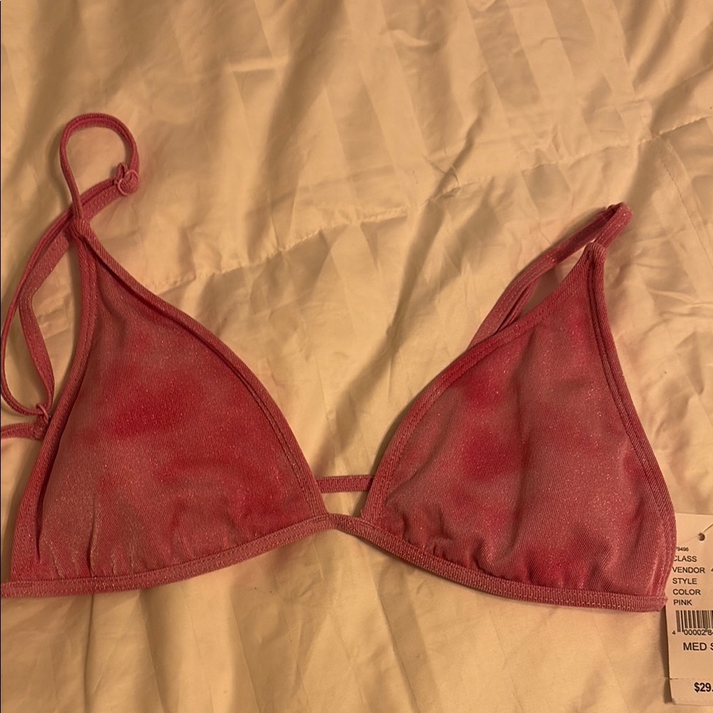 Kendall & Kylie Pink Triangle Bikini Top